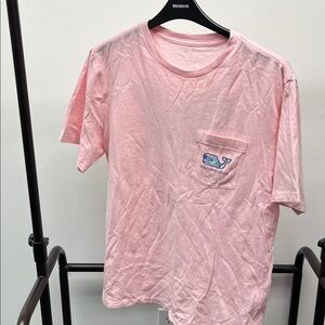 Vineyard Vines Light Pink Short Sleeve Pocket Tee with Whale Logo